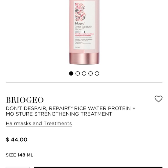 NWT Briogeo Don't Despair, Repair! Hair Mask 5.8 oz - Picture 9 of 10